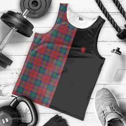 Scottish Lindsay Modern Clan Tartan Men Tank Top - Lion Rampant Style Scottish Plaid Tartan Plaid