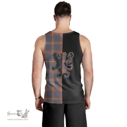 Scottish Fraser Hunting Modern Clan Tartan Men Tank Top - Lion Rampant Style Scottish Plaid Tartan Plaid