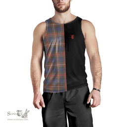 Scottish Fraser Hunting Modern Clan Tartan Men Tank Top - Lion Rampant Style Scottish Plaid Tartan Plaid