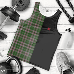 Scottish Gray Hunting Clan Tartan Men Tank Top - Lion Rampant Style Scottish Plaid Tartan Plaid