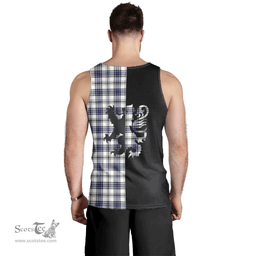 Scottish Hannay Modern Clan Tartan Men Tank Top - Lion Rampant Style Scottish Plaid Tartan Plaid