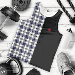 Scottish Hannay Modern Clan Tartan Men Tank Top - Lion Rampant Style Scottish Plaid Tartan Plaid