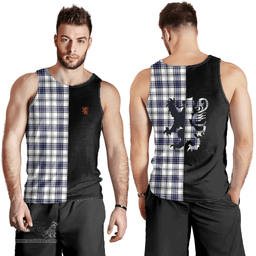 Scottish Hannay Modern Clan Tartan Men Tank Top - Lion Rampant Style Scottish Plaid Tartan Plaid