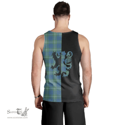 Scottish Hamilton Hunting Ancient Clan Tartan Men Tank Top - Lion Rampant Style Scottish Plaid Tartan Plaid
