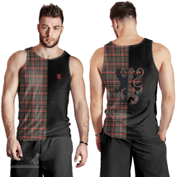 Scottish Cumming Hunting Modern Clan Tartan Men Tank Top - Lion Rampant Style Scottish Plaid Tartan Plaid