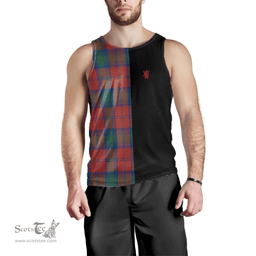 Scottish Fotheringham Modern Clan Tartan Men Tank Top - Lion Rampant Style Scottish Plaid Tartan Plaid