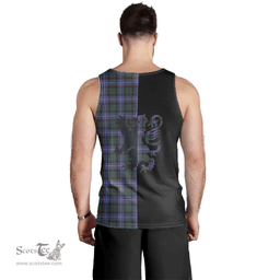 Scottish Guthrie Modern Clan Tartan Men Tank Top - Lion Rampant Style Scottish Plaid Tartan Plaid