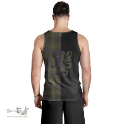 Scottish Cunningham Hunting Modern Clan Tartan Men Tank Top - Lion Rampant Style Scottish Plaid Tartan Plaid
