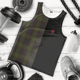 Scottish Cunningham Hunting Modern Clan Tartan Men Tank Top - Lion Rampant Style Scottish Plaid Tartan Plaid