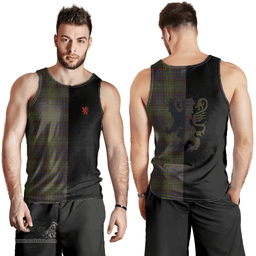 Scottish Cunningham Hunting Modern Clan Tartan Men Tank Top - Lion Rampant Style Scottish Plaid Tartan Plaid
