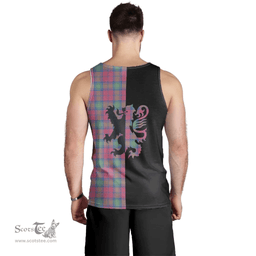 Scottish Lindsay Ancient Clan Tartan Men Tank Top - Lion Rampant Style Scottish Plaid Tartan Plaid
