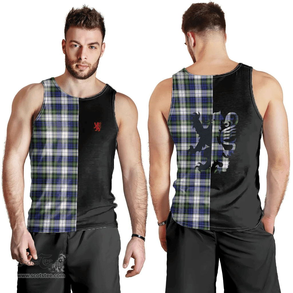 Scottish Gordon Dress Modern Clan Tartan Men Tank Top - Lion Rampant Style Scottish Plaid Tartan Plaid