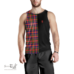 Scottish Gow Modern Clan Tartan Men Tank Top - Lion Rampant Style Scottish Plaid Tartan Plaid