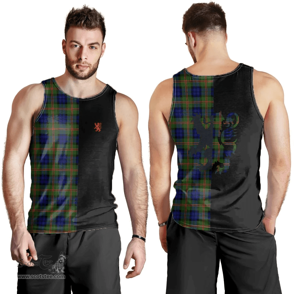 Scottish Dundas Modern 02 Clan Tartan Men Tank Top - Lion Rampant Style Scottish Plaid Tartan Plaid