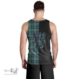 Scottish Graham of Menteith Ancient Clan Tartan Men Tank Top - Lion Rampant Style Scottish Plaid Tartan Plaid