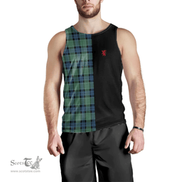 Scottish Graham of Menteith Ancient Clan Tartan Men Tank Top - Lion Rampant Style Scottish Plaid Tartan Plaid