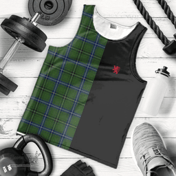 Scottish Henderson Modern Clan Tartan Men Tank Top - Lion Rampant Style Scottish Plaid Tartan Plaid