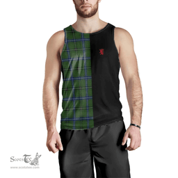 Scottish Henderson Modern Clan Tartan Men Tank Top - Lion Rampant Style Scottish Plaid Tartan Plaid
