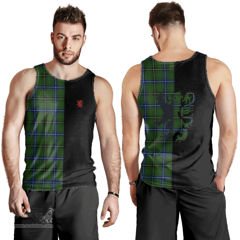 Scottish Henderson Modern Clan Tartan Men Tank Top - Lion Rampant Style Scottish Plaid Tartan Plaid