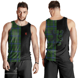 Scottish Henderson Modern Clan Tartan Men Tank Top - Lion Rampant Style Scottish Plaid Tartan Plaid