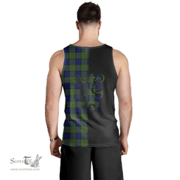 Scottish Dundas Modern Clan Tartan Men Tank Top - Lion Rampant Style Scottish Plaid Tartan Plaid