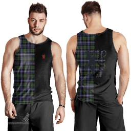 Scottish Galbraith Modern Clan Tartan Men Tank Top - Lion Rampant Style Scottish Plaid Tartan Plaid