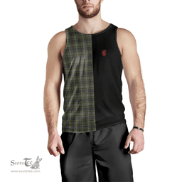 Scottish Davidson Tulloch Dress Clan Tartan Men Tank Top - Lion Rampant Style Scottish Plaid Tartan Plaid