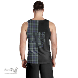 Scottish Graham of Montrose Modern Clan Tartan Men Tank Top - Lion Rampant Style Scottish Plaid Tartan Plaid