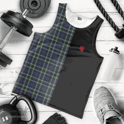 Scottish Graham of Montrose Modern Clan Tartan Men Tank Top - Lion Rampant Style Scottish Plaid Tartan Plaid
