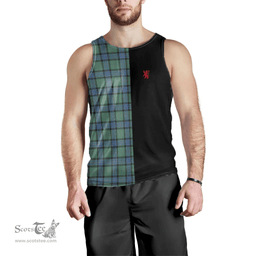 Scottish Sinclair Hunting Ancient Clan Tartan Men Tank Top - Lion Rampant Style Scottish Plaid Tartan Plaid