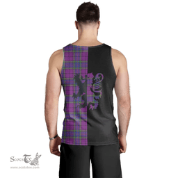 Scottish Wardlaw Modern Clan Tartan Men Tank Top - Lion Rampant Style Scottish Plaid Tartan Plaid