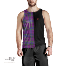 Scottish Wardlaw Modern Clan Tartan Men Tank Top - Lion Rampant Style Scottish Plaid Tartan Plaid