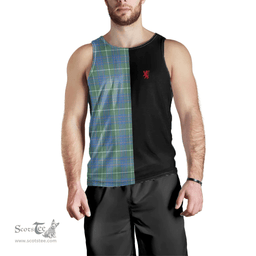 Scottish MacIntyre Hunting Ancient Clan Tartan Men Tank Top - Lion Rampant Style Scottish Plaid Tartan Plaid