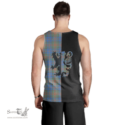 Scottish Stewart of Appin Hunting Ancient Clan Tartan Men Tank Top - Lion Rampant Style Scottish Plaid Tartan Plaid