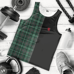 Scottish Ross Hunting Modern Clan Tartan Men Tank Top - Lion Rampant Style Scottish Plaid Tartan Plaid