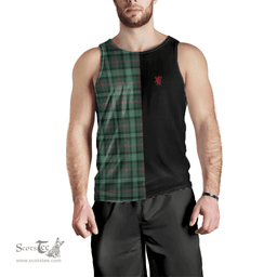 Scottish Ross Hunting Modern Clan Tartan Men Tank Top - Lion Rampant Style Scottish Plaid Tartan Plaid