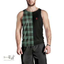 Scottish Wallace Hunting Ancient Clan Tartan Men Tank Top - Lion Rampant Style Scottish Plaid Tartan Plaid