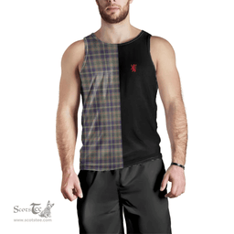 Scottish Taylor Weathered Clan Tartan Men Tank Top - Lion Rampant Style Scottish Plaid Tartan Plaid