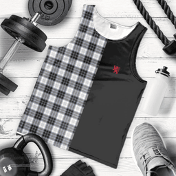 Scottish MacRae Dress Modern Clan Tartan Men Tank Top - Lion Rampant Style Scottish Plaid Tartan Plaid