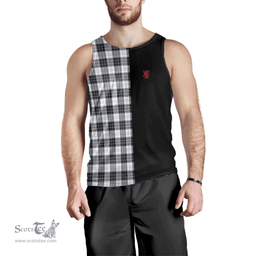 Scottish MacRae Dress Modern Clan Tartan Men Tank Top - Lion Rampant Style Scottish Plaid Tartan Plaid
