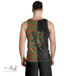 Scottish Middleton Modern Clan Tartan Men Tank Top - Lion Rampant Style Scottish Plaid Tartan Plaid