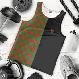 Scottish Middleton Modern Clan Tartan Men Tank Top - Lion Rampant Style Scottish Plaid Tartan Plaid