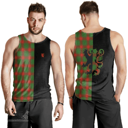Scottish Middleton Modern Clan Tartan Men Tank Top - Lion Rampant Style Scottish Plaid Tartan Plaid