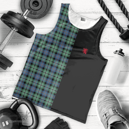 Scottish Rose Hunting Ancient Clan Tartan Men Tank Top - Lion Rampant Style Scottish Plaid Tartan Plaid