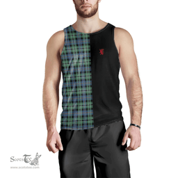 Scottish Rose Hunting Ancient Clan Tartan Men Tank Top - Lion Rampant Style Scottish Plaid Tartan Plaid