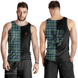 Scottish Rose Hunting Ancient Clan Tartan Men Tank Top - Lion Rampant Style Scottish Plaid Tartan Plaid