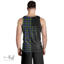 Scottish MacNeil of Barra Modern Clan Tartan Men Tank Top - Lion Rampant Style Scottish Plaid Tartan Plaid