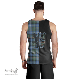 Scottish MacRae Hunting Ancient Clan Tartan Men Tank Top - Lion Rampant Style Scottish Plaid Tartan Plaid