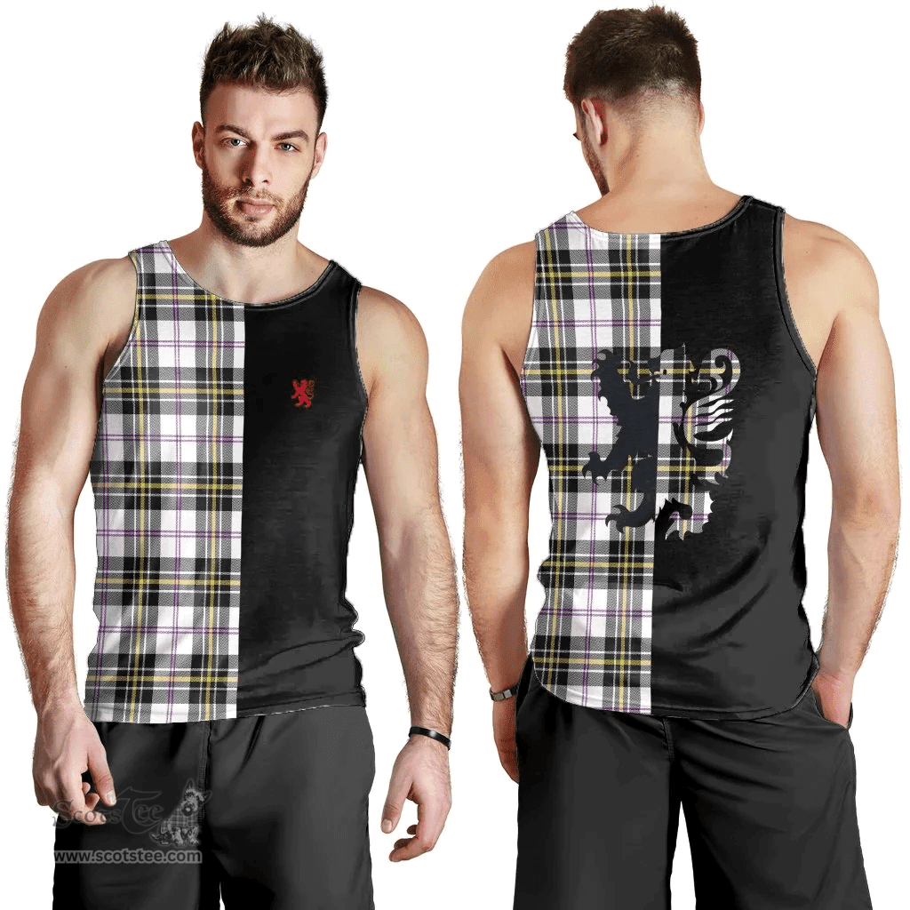 Scottish MacPherson Dress Modern Clan Tartan Men Tank Top - Lion Rampant Style Scottish Plaid Tartan Plaid
