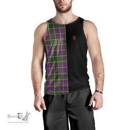 Scottish Taylor Clan Tartan Men Tank Top - Lion Rampant Style Scottish Plaid Tartan Plaid